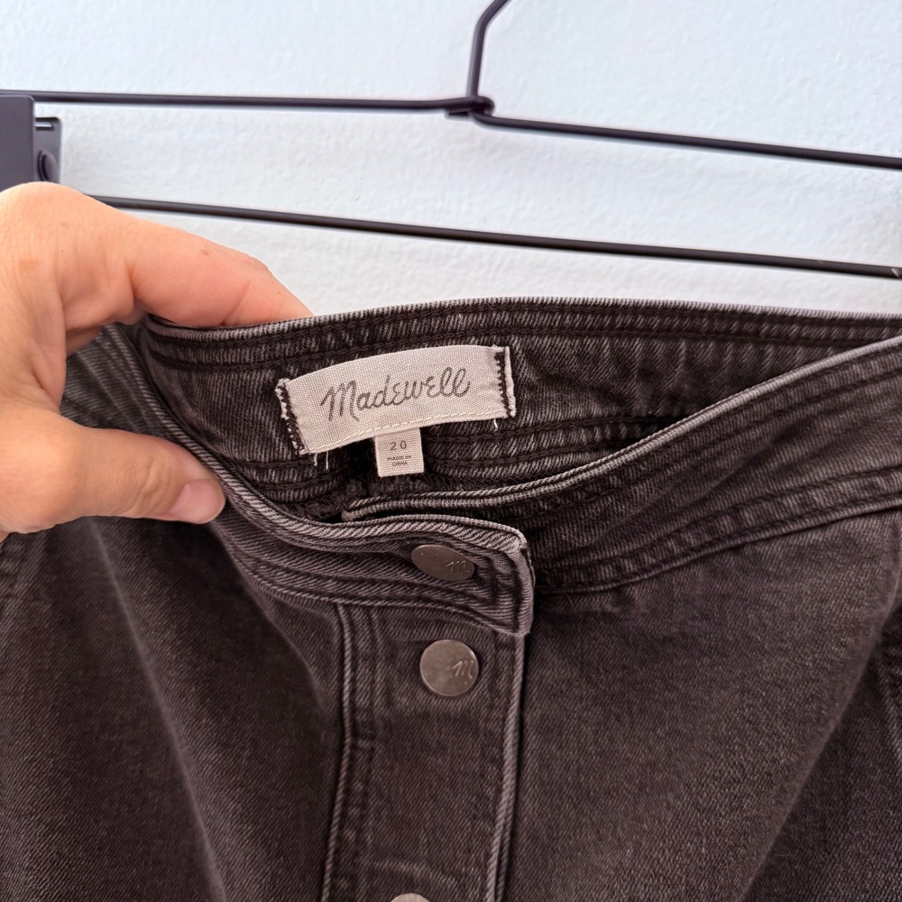 Madewell‎ Button Front Denim A Line Skirt Gray Size 20 - Picture 5 of 6